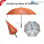 Ô Dù Thẳng Poly Cán Nhựa R=75cm 8 Kèo D028 In Logo