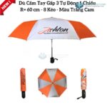 Dù Cầm Tay Gấp 3 Tự Động 1 Chiều R=55cm 8 Kèo D011 1