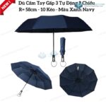 Ô Dù Gấp 3 Tự Động 2 Chiều 10 Kèo R=58cm D026 4