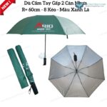 Ô Cầm Tay Gấp 2 Tự Động 1 Chiều D023 Cán Nhựa R=60cm 8 Kèo - Màu Xanh Lá 18