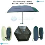 Ô Dù Cầm Tay Gấp 5 Tự Đẩy 8 Múi R=53cm D045