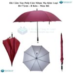 Ô Dù Thẳng Poly Cán Nhựa Mạ Kim Loại R=75cm 8 Kèo D047 In Logo